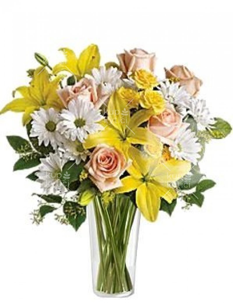 A mixed bouquet in the soft tones Anabela