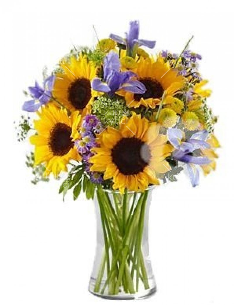 Summer mix of sunflowers and irises Aneta